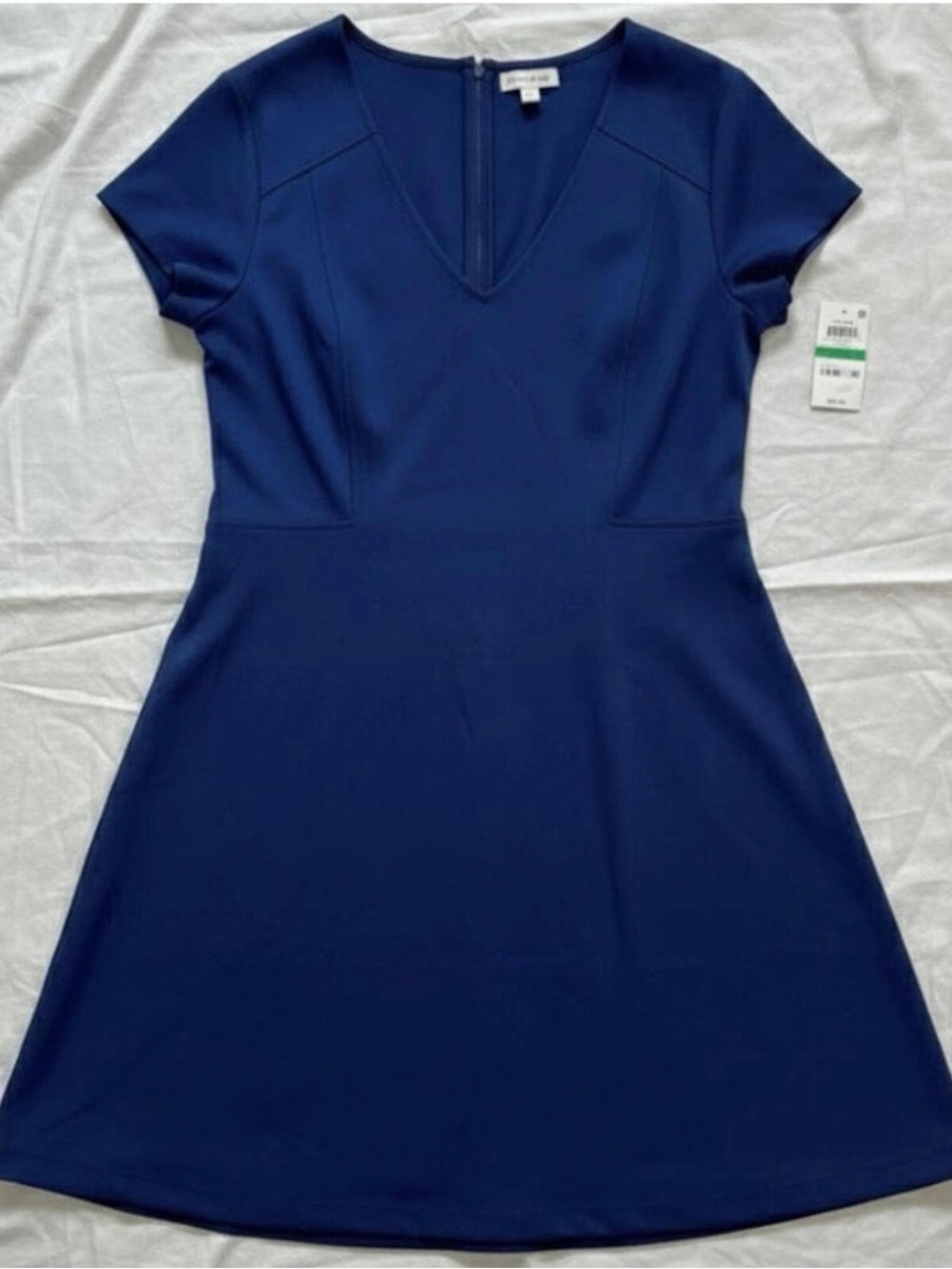 Maison Jules Blu Notte Blue Pleated Mini Dress Womens Large